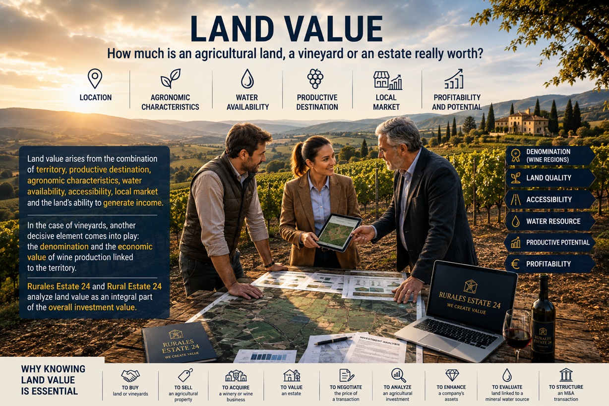 Vineyard and farmland valuation