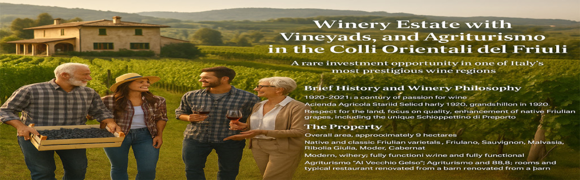 Wine Estate with Winery, Vineyards, and Agriturismo in the Colli Orien